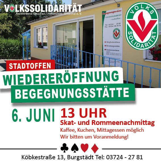 Wiedereröffnung Begegnungsstätte Burgstädt